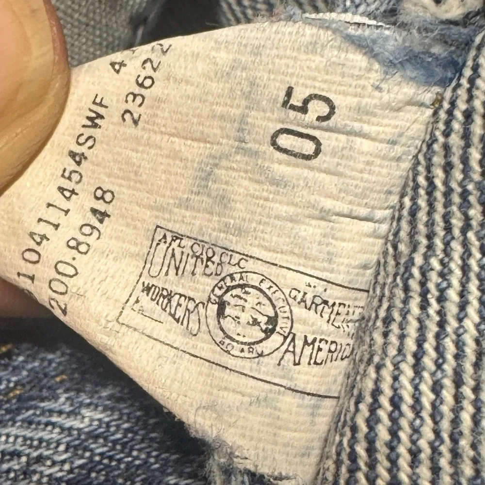 Vintage Lee Storm Rider Acid Wash Jeans 1980s USA Union Made Blue 33x34 (32x32)